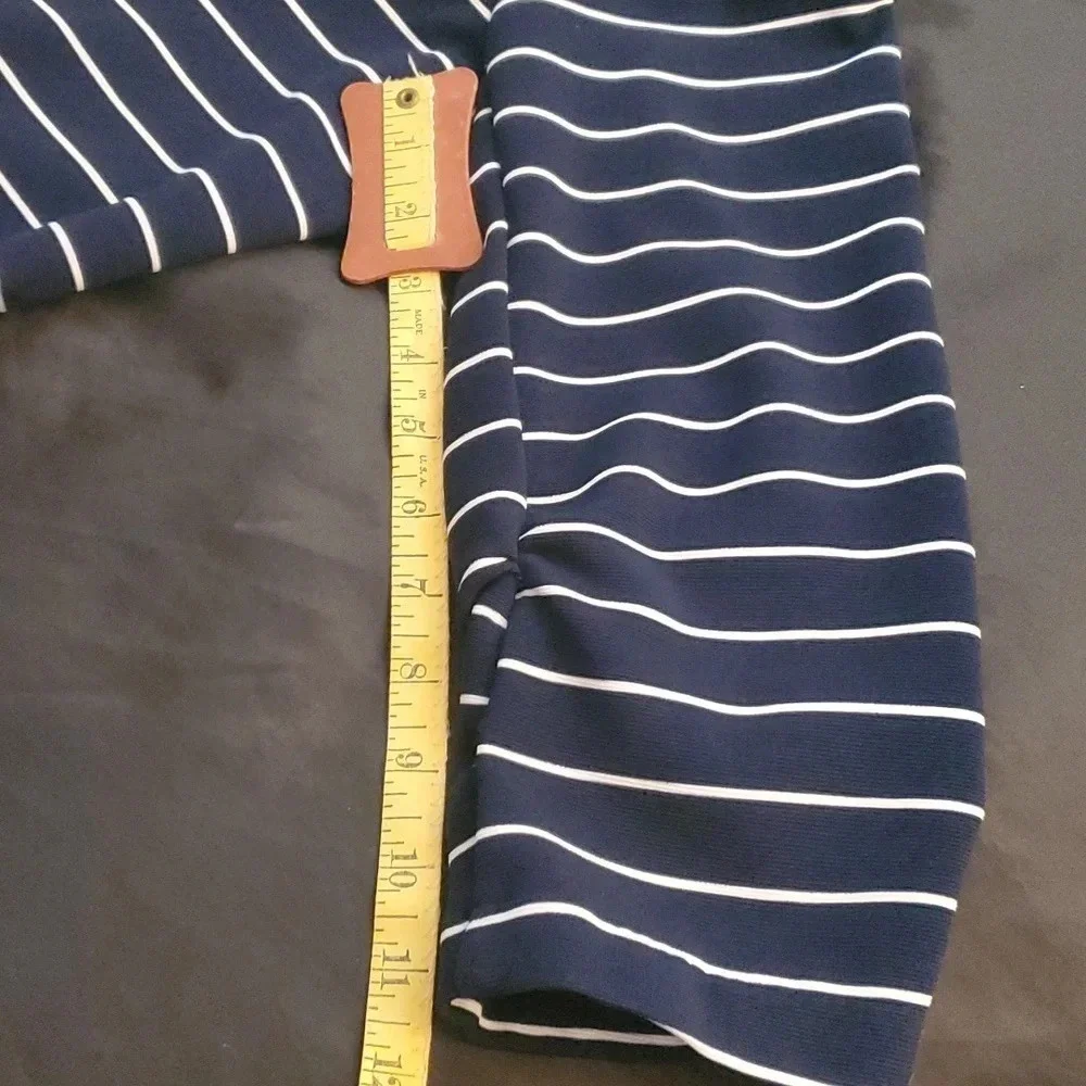 Christopher & Banks Womens Open Front Striped Blazer. Great Versatile Piece